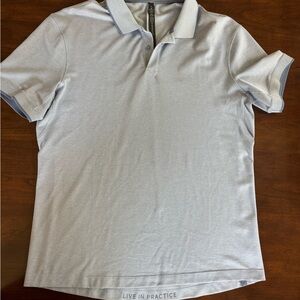 Lululemon Athletica Heather Blue Polo Shirt